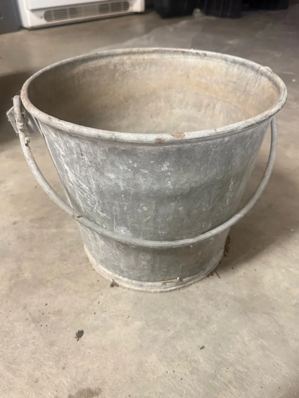 Galvanized Metal Bucket - Gray